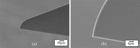 Sem Micrograph Of Monocrystalline Single Point Diamond Tool Half Radius