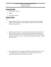 Discussion Week 11 Pdf Econ 101 Principles Of Microeconomics Spring