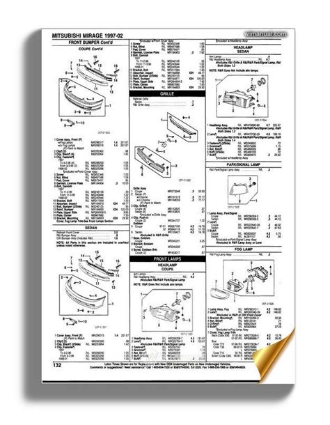 Mitsubishi Lancer Parts Listing Complete 97 2002