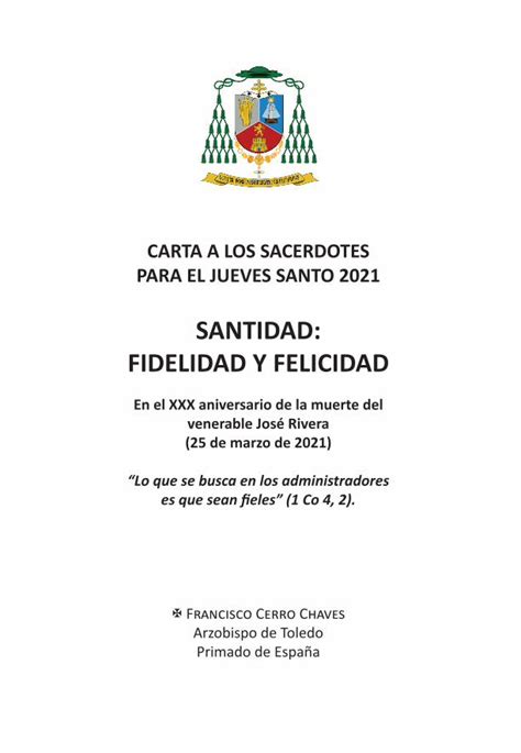 PDF CARTA A LOS SACERDOTES PARA EL JUEVES SANTO 2021 DOKUMEN TIPS