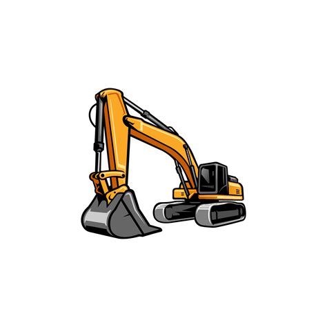 Excavator Heavy Equipment Construction Earth Mover Vector