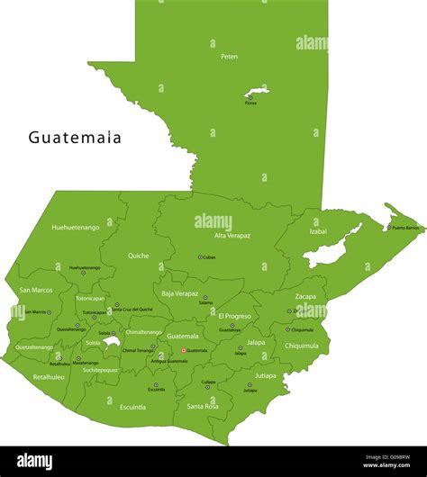 Green Guatemala Map Stock Photo Alamy