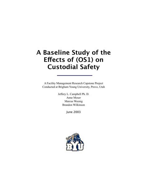 Pdf A Baseline Study On The Effects Of Os1 On Custodial Safety