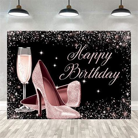 Sensfun Glitter Rose Gold Birthday Backdrop Sparkle Sequin