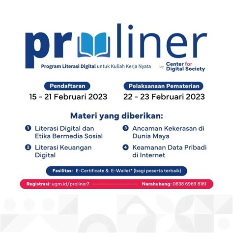 Informasi Program Literasi Digital Proliner Cfds Ugm Dikom Ugm