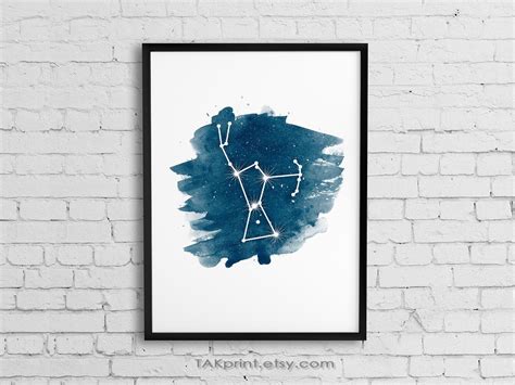 Orion Constellation Art Watercolor Orion Print Constellation | Etsy