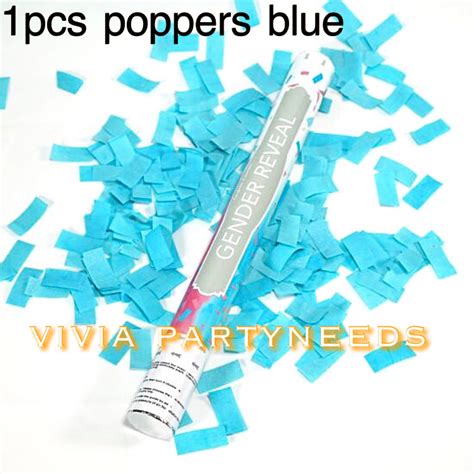 Gender Reveal Party Popper Pink Blue Cm Confetti Cannons Boy Or Girl