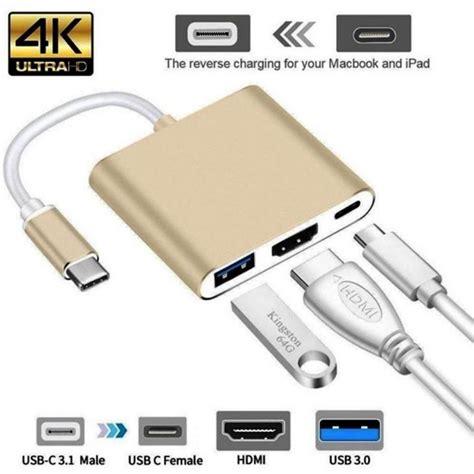 Nov Adapt R Redukce Rozbo Ova Micro Usb C Na Hdmi Usb Usb C