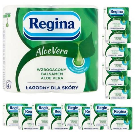 Papier toaletowy Regina Aloe Vera 3 warstwy 4 rolki x 15 opakowań