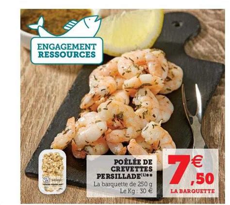 Promo Poêlée De Crevettes Persillade chez U Express iCatalogue fr