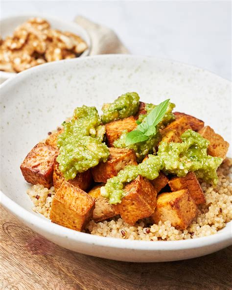 Tofu al Pesto una receta muy sabrosa Recetas Veganas Fáciles Melón