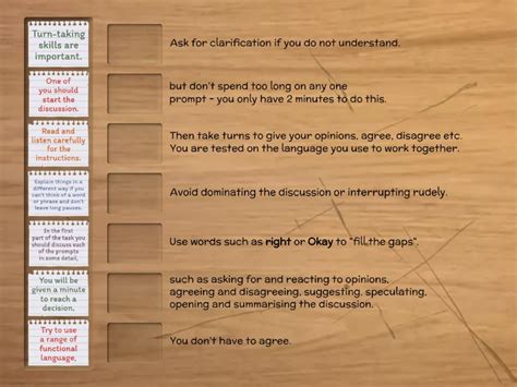 Speaking Part 3 strategies - Match up