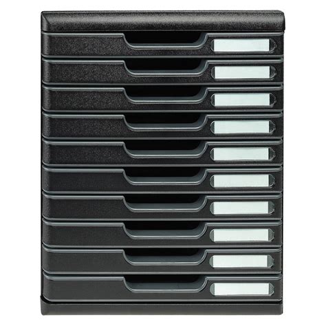 Stock Bureau EXACOMPTA Bloc De Classement Modulo Ecoblack 10 Tiroirs