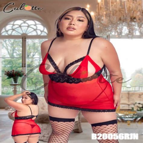 Lencería Rojo Hot Sexy Plus Size Ottoware