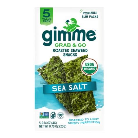 Gimme® Grab & Go Roasted Sea Salt Seaweed Snacks, 5 ct / 0.14 oz - Fry’s Food Stores