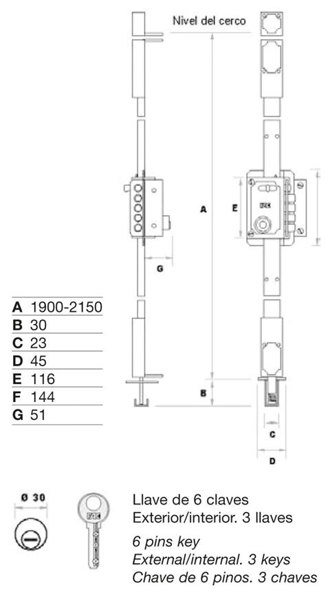 FAC 11033 Cerradura FAC De Sobreponer S 90 AP UVE Articulada