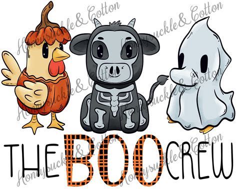 The Boo Crew, Farm Animals Halloween, Halloween PNG - Etsy