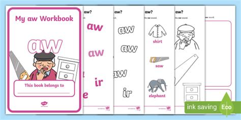 Phase Aw Grapheme Workbook Teacher Made Twinkl