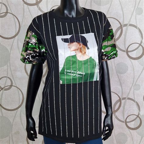 Womens Embellished T Shirts Etsy