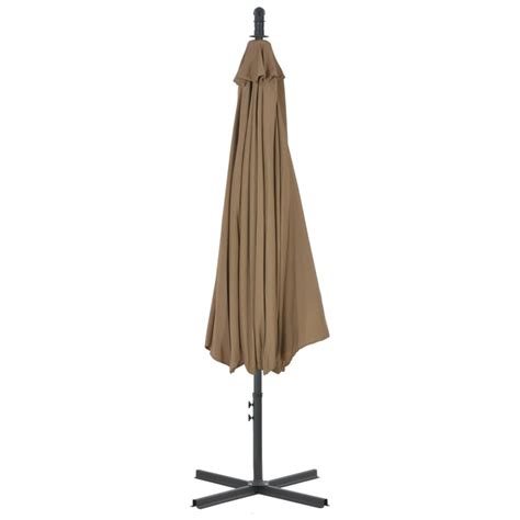 Helloshop26 Parasol meuble de jardin en porte à faux avec poteau en