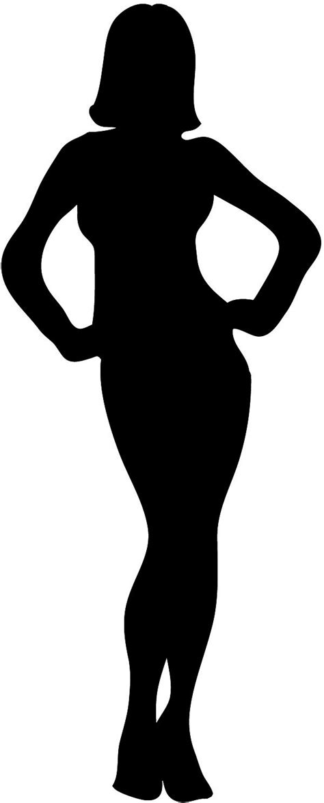 Female Silhouette Black With Outline Woman Silhouette Black Woman