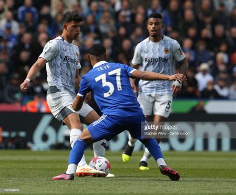 Leicester Citys Timothy Castagne And Leicester Citys Tete During