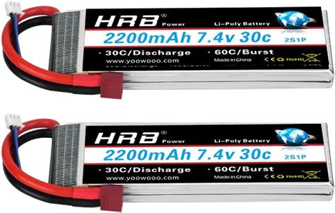 Hrb Mah V C S Lipo Pack Batterie Deans T Prise Pour