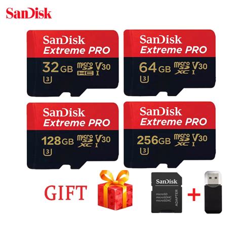 Sandisk Extreme Pro Micro Sd Card 32gb 64gb 128gb 256gb 512g Sdxc V30 A2 Uhs 1 Memory Card Cod