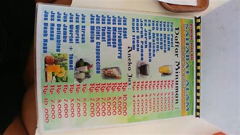 Menu At Rumah Makan Sahabat Alam Restaurant Bumiayu