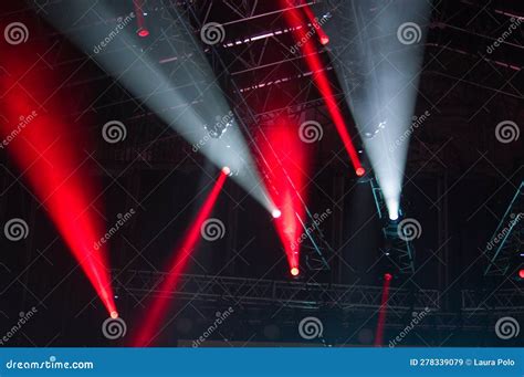 Stage Lights during a Concert Stock Image - Image of colorful ...