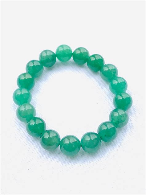 Tumbled Stone Bracelets Wholesale Green Aventurine Mm Round Bead