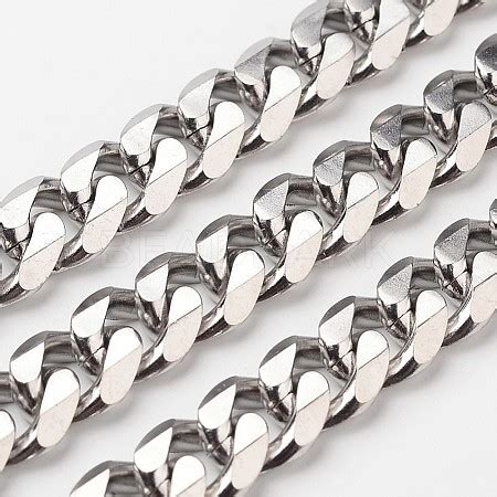 304 Stainless Steel Cuban Link Chains Beadpark