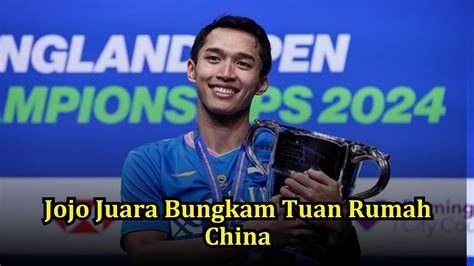 Jonathan Christie Balaskan Kekalahan Ginting Di China Selamatkan Wajah