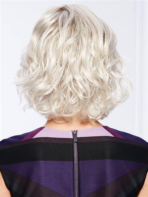 Platinum Blonde Synthetic Lace Front Bob Wavy Wigs