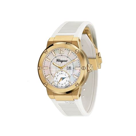 Salvatore Ferragamo Analog Mother Of Pearl White Dial Women Watch