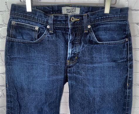 Naked Famous Denim Mens Weird Guy Left Hand Twill Selvedge Blue