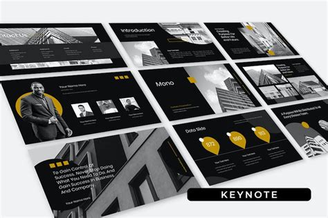 Mono Personal Business Portfolio Keynote Template Presentation