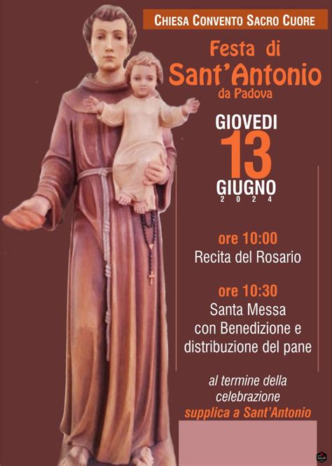 Giugno Programma Festa Di Sant Antonio Presso La Chiesa Del