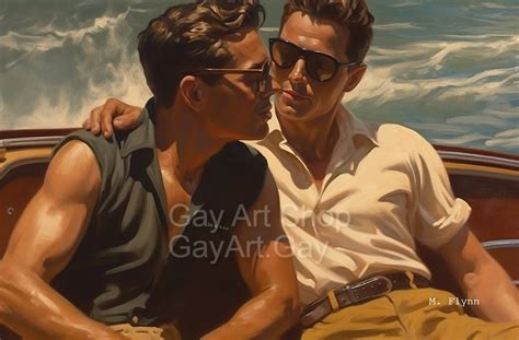 Sail Away Gays Film Noir Retro Gay Art Series Oil Painting Style Reproductions On Canvas