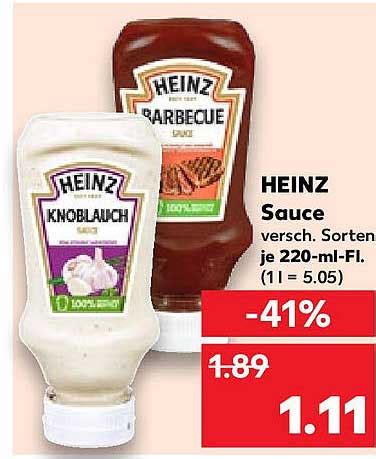 Heinz Sauce Angebot Bei Kaufland 1Prospekte De