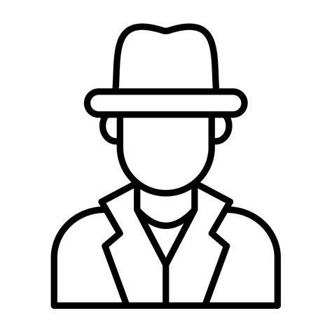 Detective Line Icon 4568604 Vector Art At Vecteezy