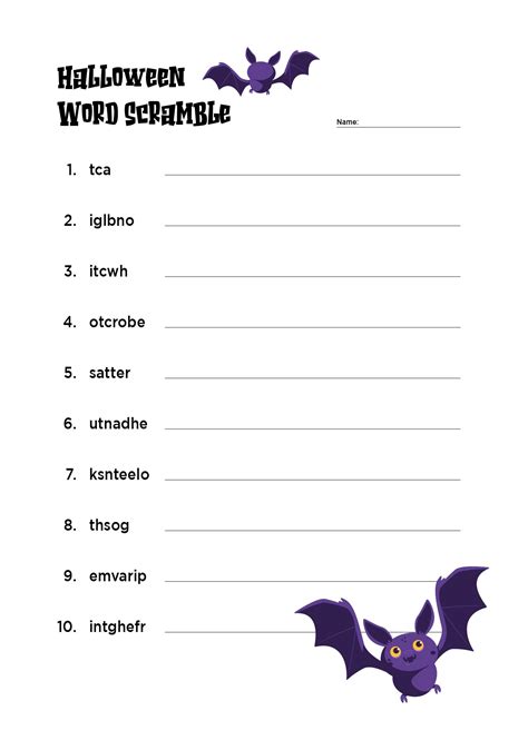 Halloween Word Scramble Games 15 Free Pdf Printables Printablee