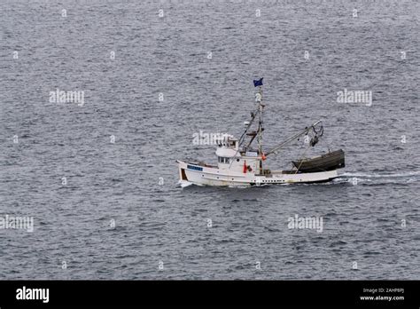 Fishing Boat in the ocean Stock Photo - Alamy