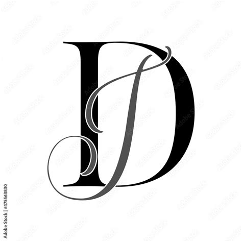 Dj Jd Monogram Logo Calligraphic Signature Icon Wedding Logo