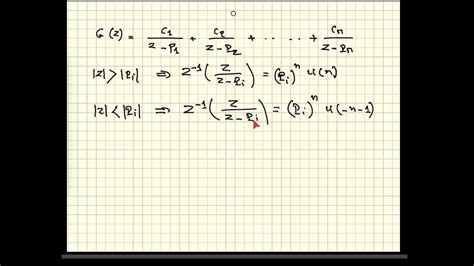 transformée en Z inverse Exemple 1 YouTube