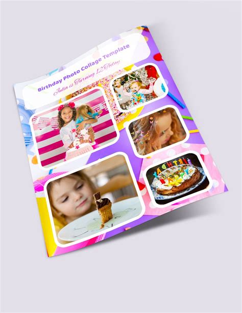 Birthday Photo Collage Template in PSD, Word - Download | Template.net