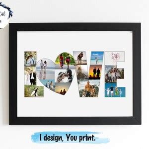 Custom Love Photo Collage Frame, Personalised Gift for Husband/boyfriend, Anniversary Gift ...