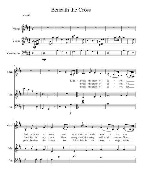 Beneath the Cross of Jesus Sheet music for Clarinet, Violin, Cello ...