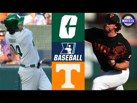 Charlotte vs Tennessee | Clemson Regional Opening Round | 2023 College Baseball Highlights - Win ...