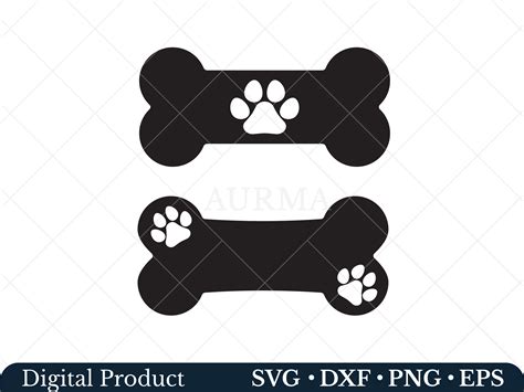 Dog Bone Svg Paw Print Svg Graphic By Chipus · Creative Fabrica